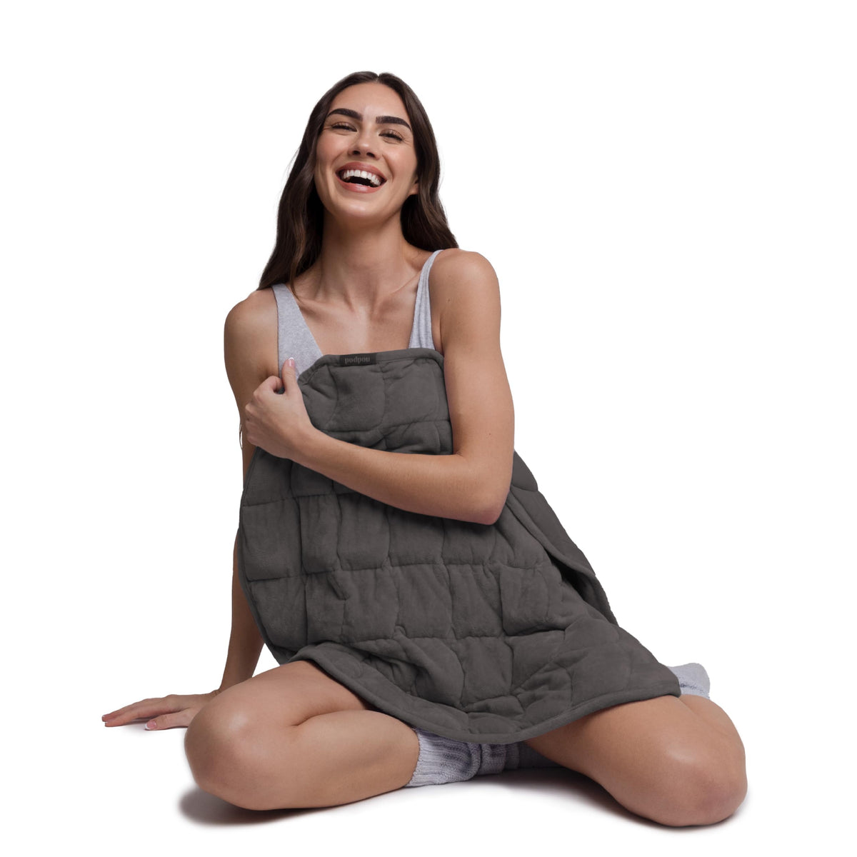nodpod Body front view showing compact weighted blanket for portable comfort