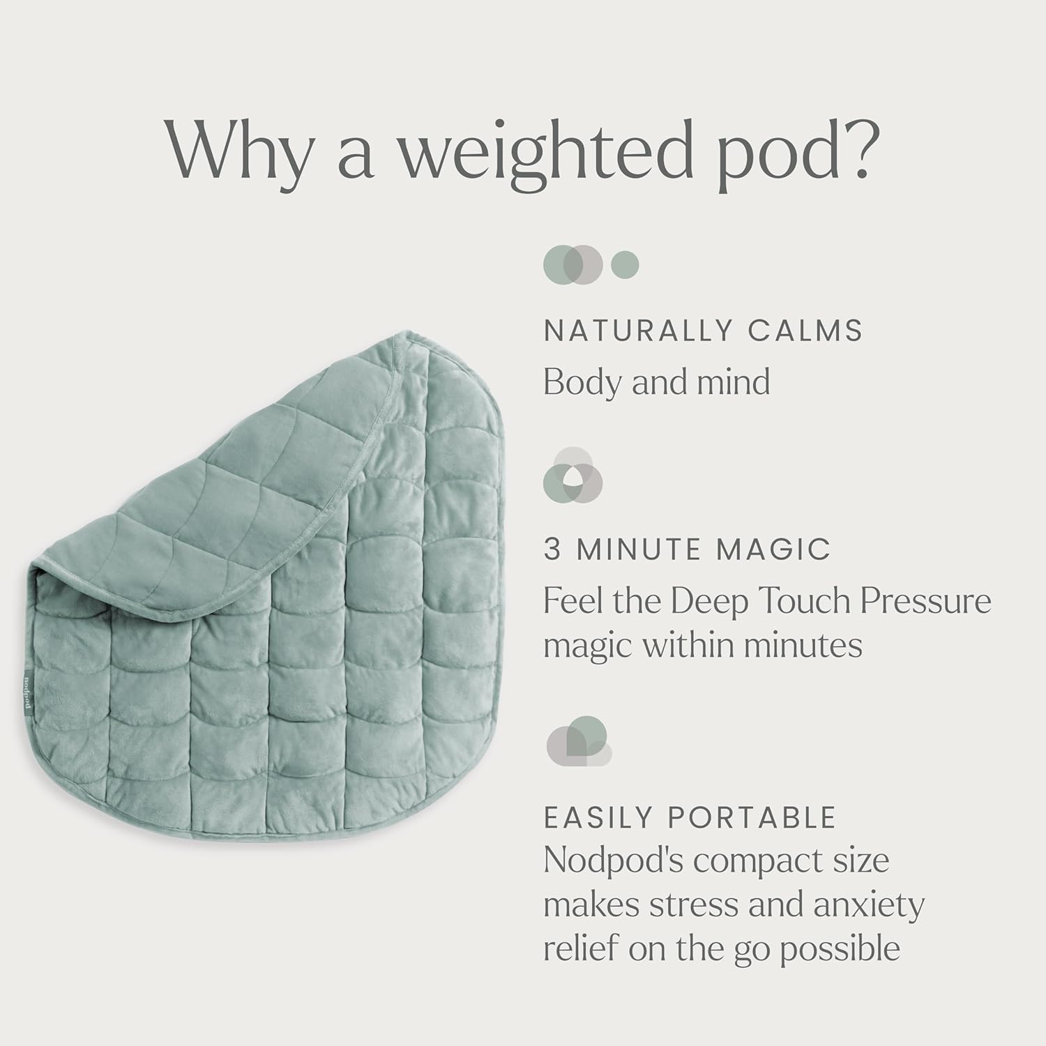 nodpod body draped over person on couch for relaxation and portable comfort