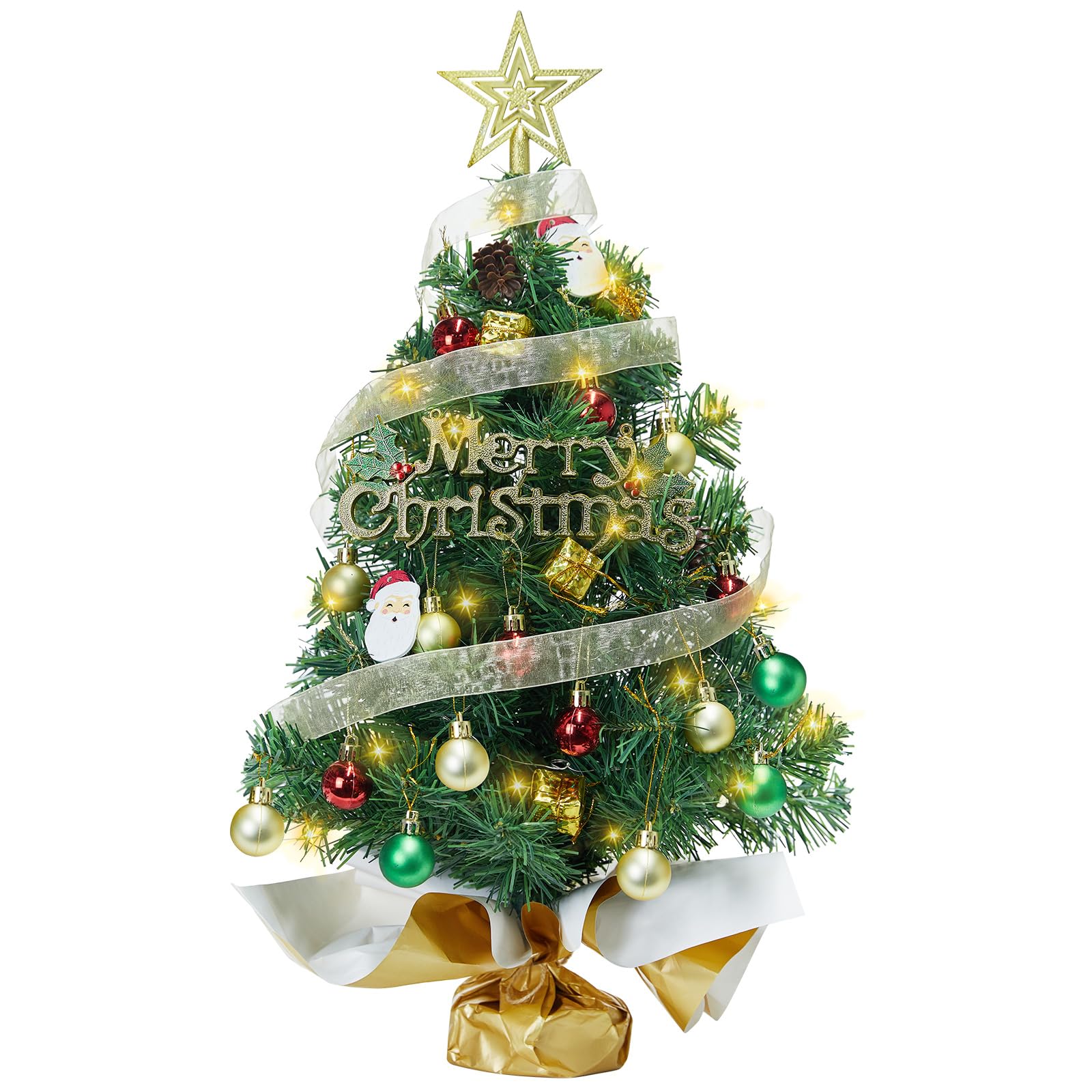 Noiclub mini Christmas tree front view showing full assembled kit and cozy look