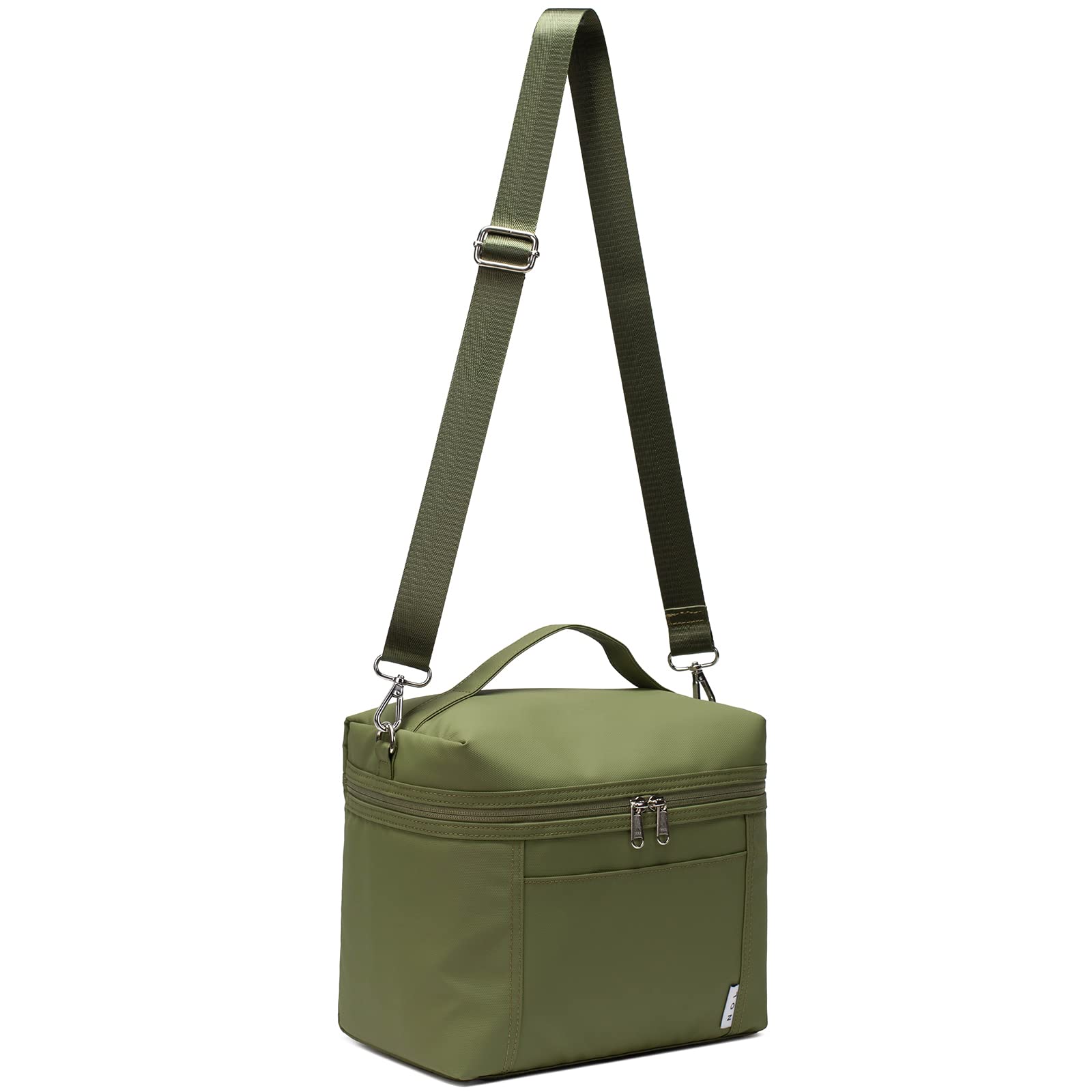 NOL bag next to water bottle showing scale and everyday portability