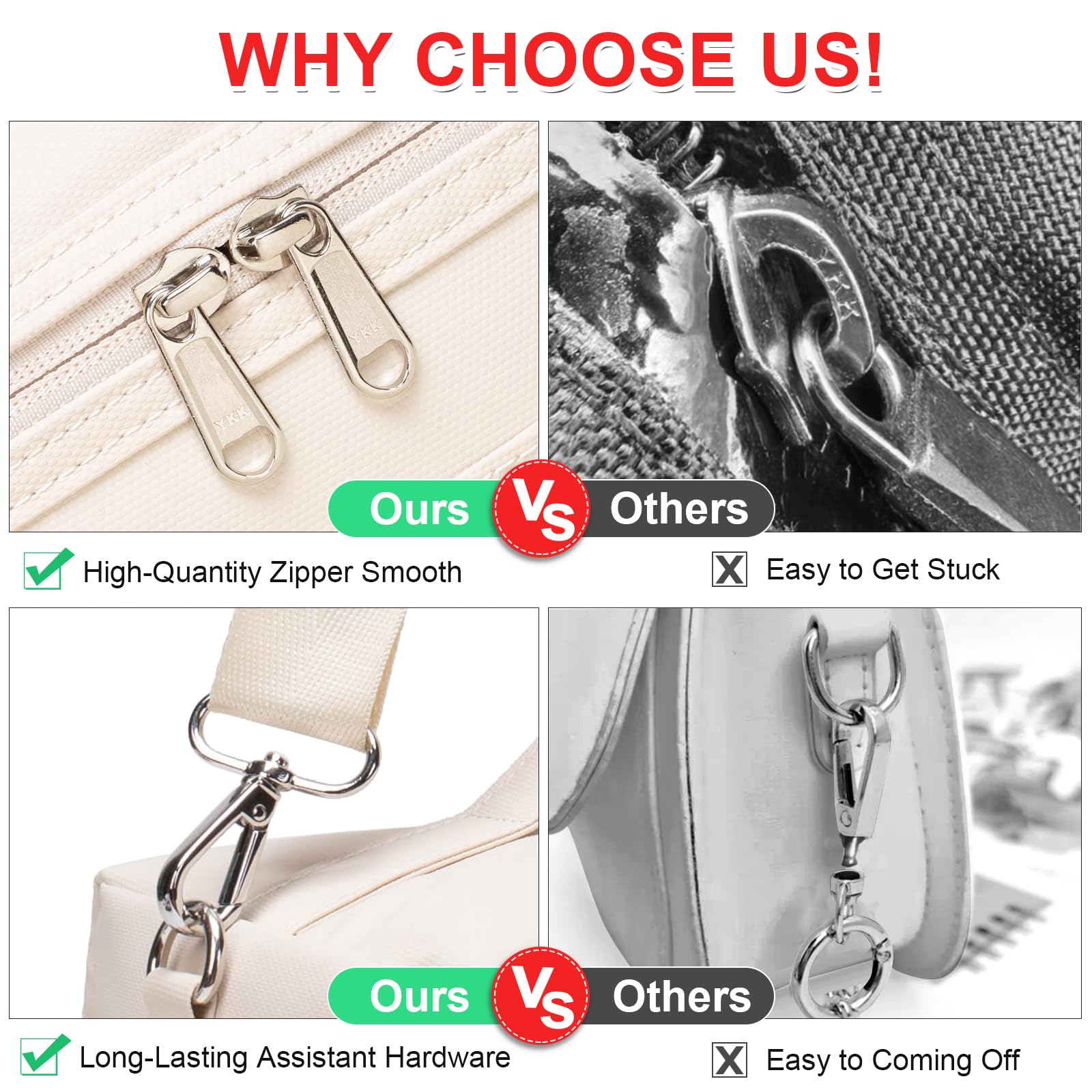 NOL cream exterior front pocket holding phone and keys for quick access