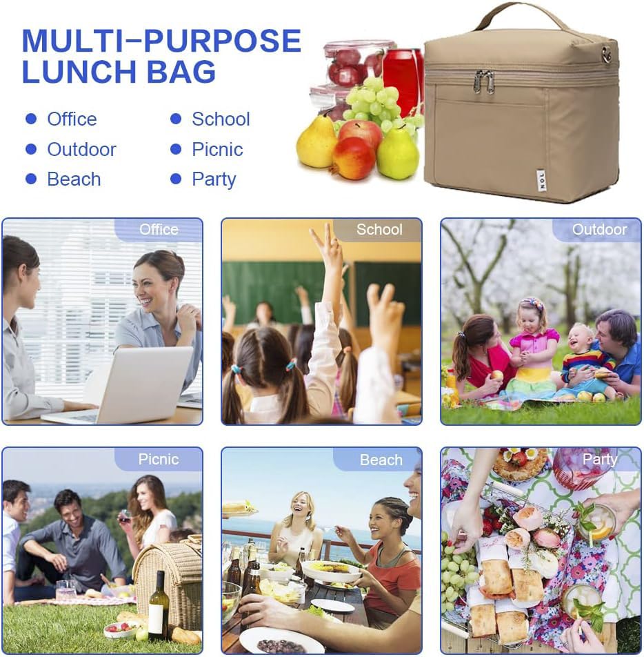 NOL khaki in a picnic setting showing portable insulated meals on the go