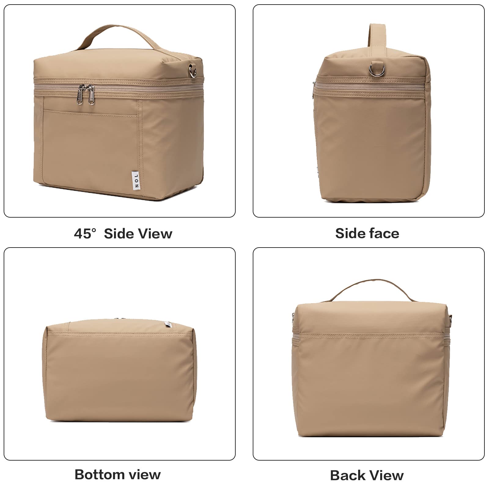 NOL khaki close-up of water-resistant nylon fabric for durable protection
