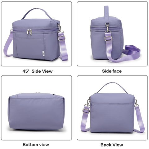 NOL lunch bag top handle and YKK double zipper showing durable hardware