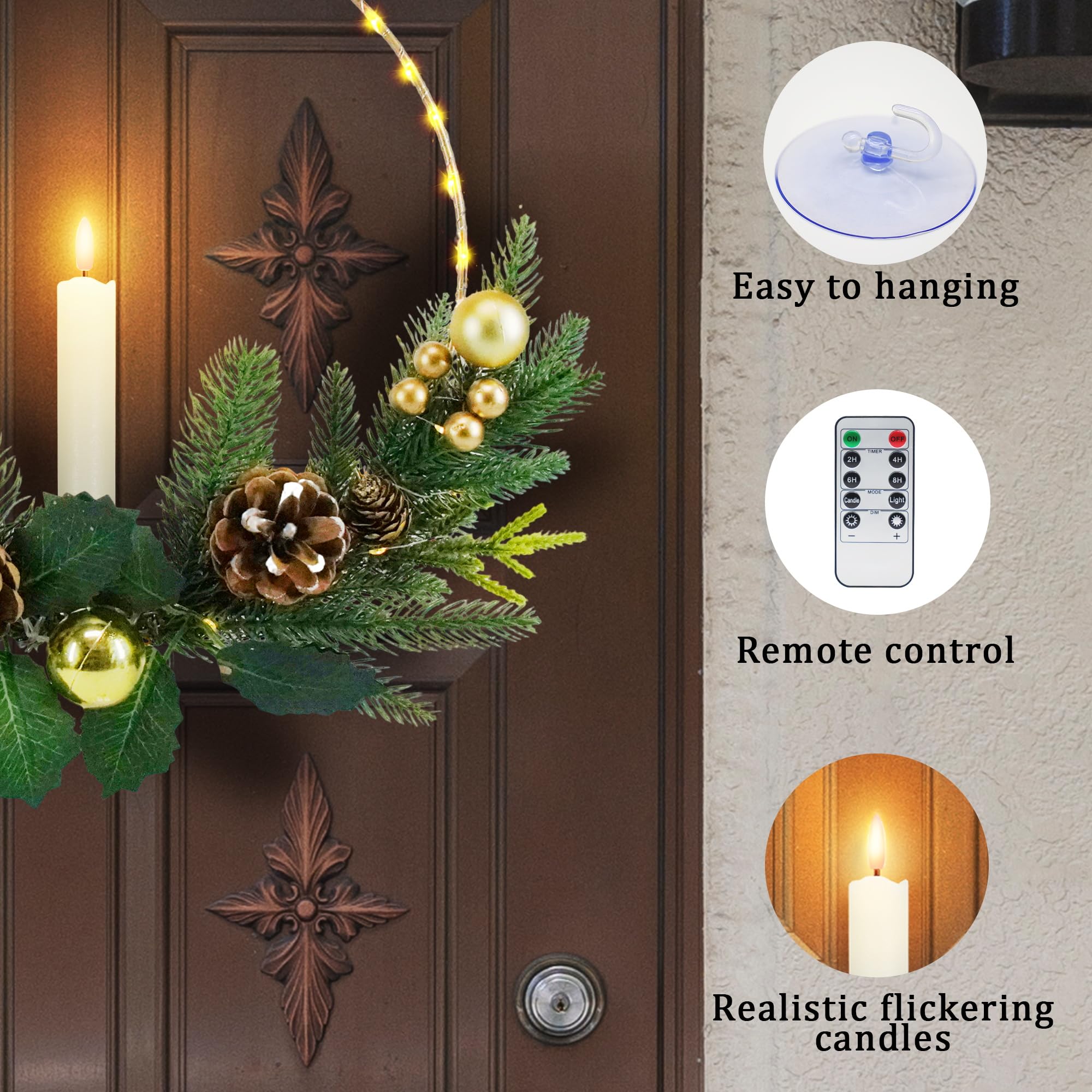 NOMFIX remote pictured controlling candle timers for convenience