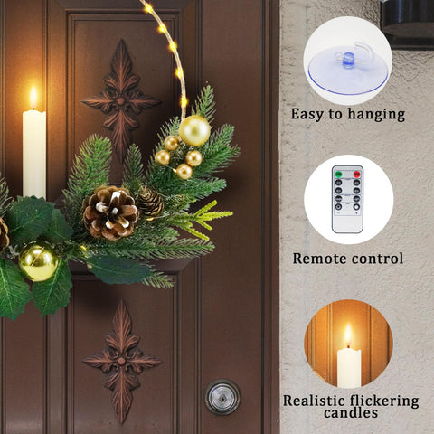 NOMFIX remote pictured controlling candle timers for convenience