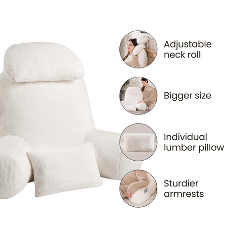 NOONTIDE in a living room while watching TV illustrating ergonomic posture and relaxation