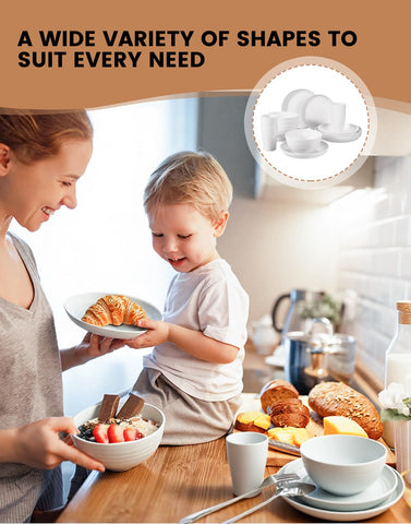 NoorooCare cup and bowl in use with food, easy to microwave and serve