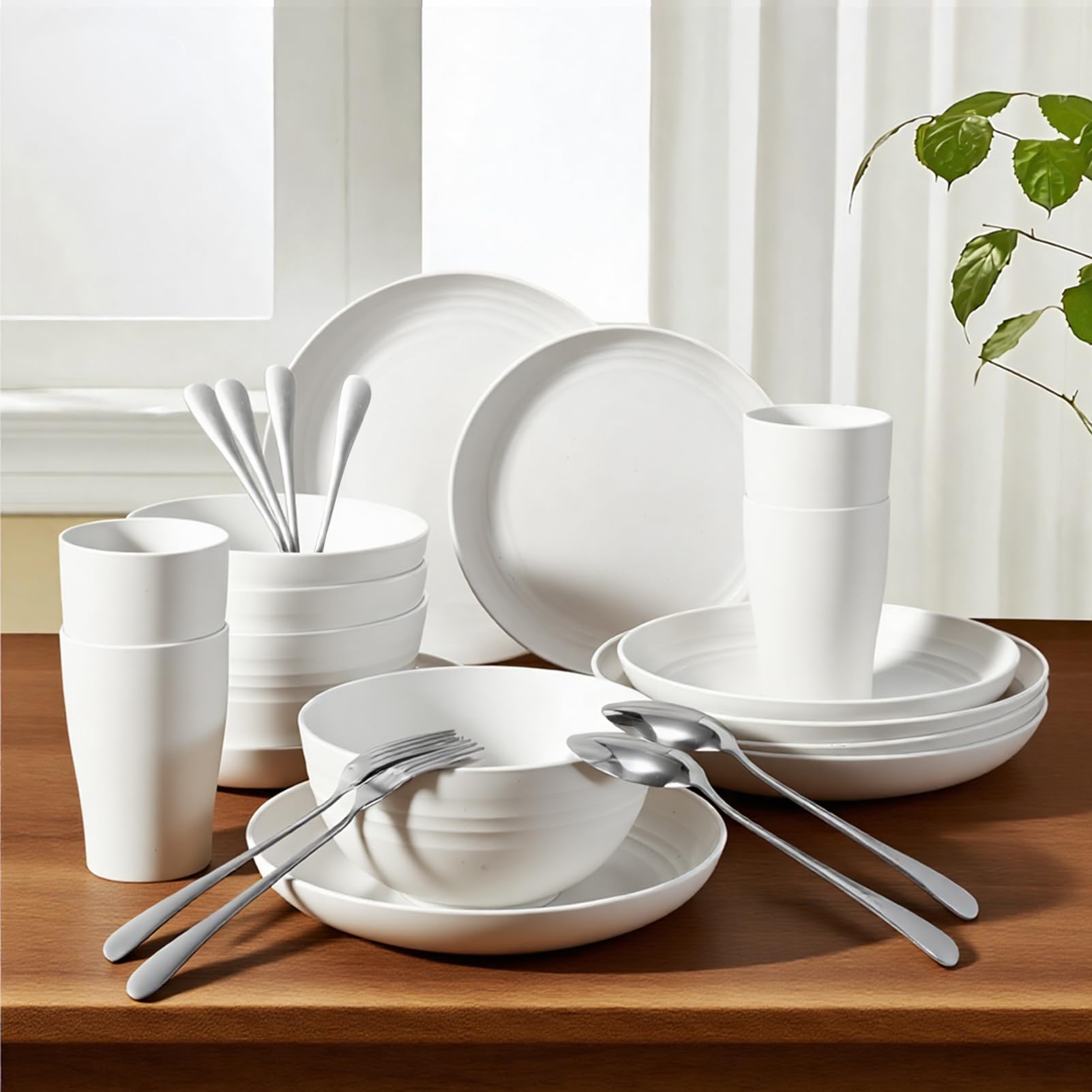 NoorooCare front view of full 24-piece set, shows eco-friendly design and convenience