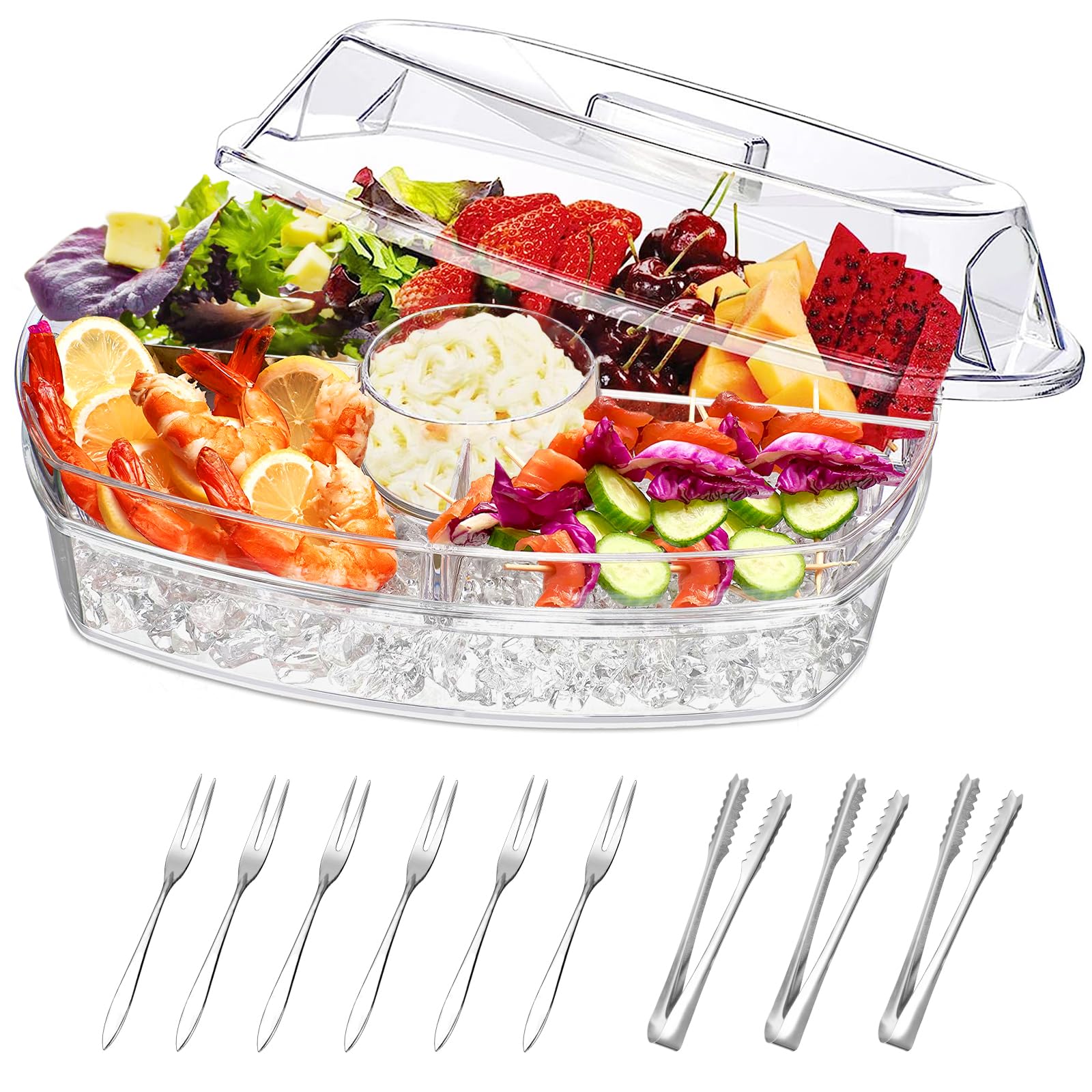 Norar front view assembled platter showing cool presentation and easy serving