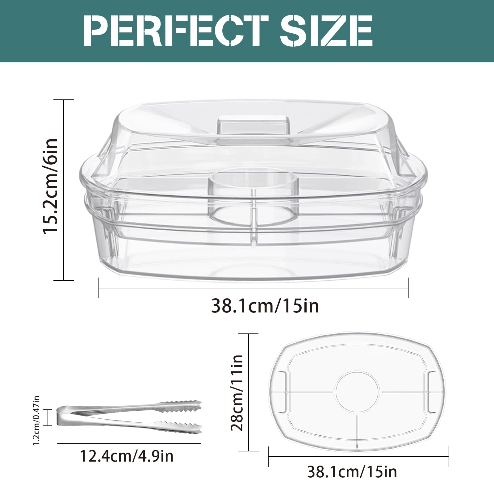 Norar clear lid protecting tray from insects and outdoor debris