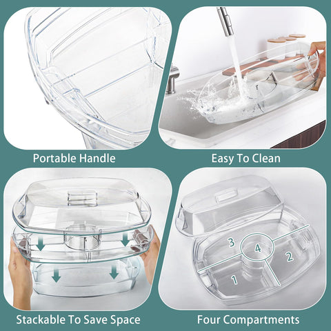 Norar stainless steel utensils included for hygienic, simple serving