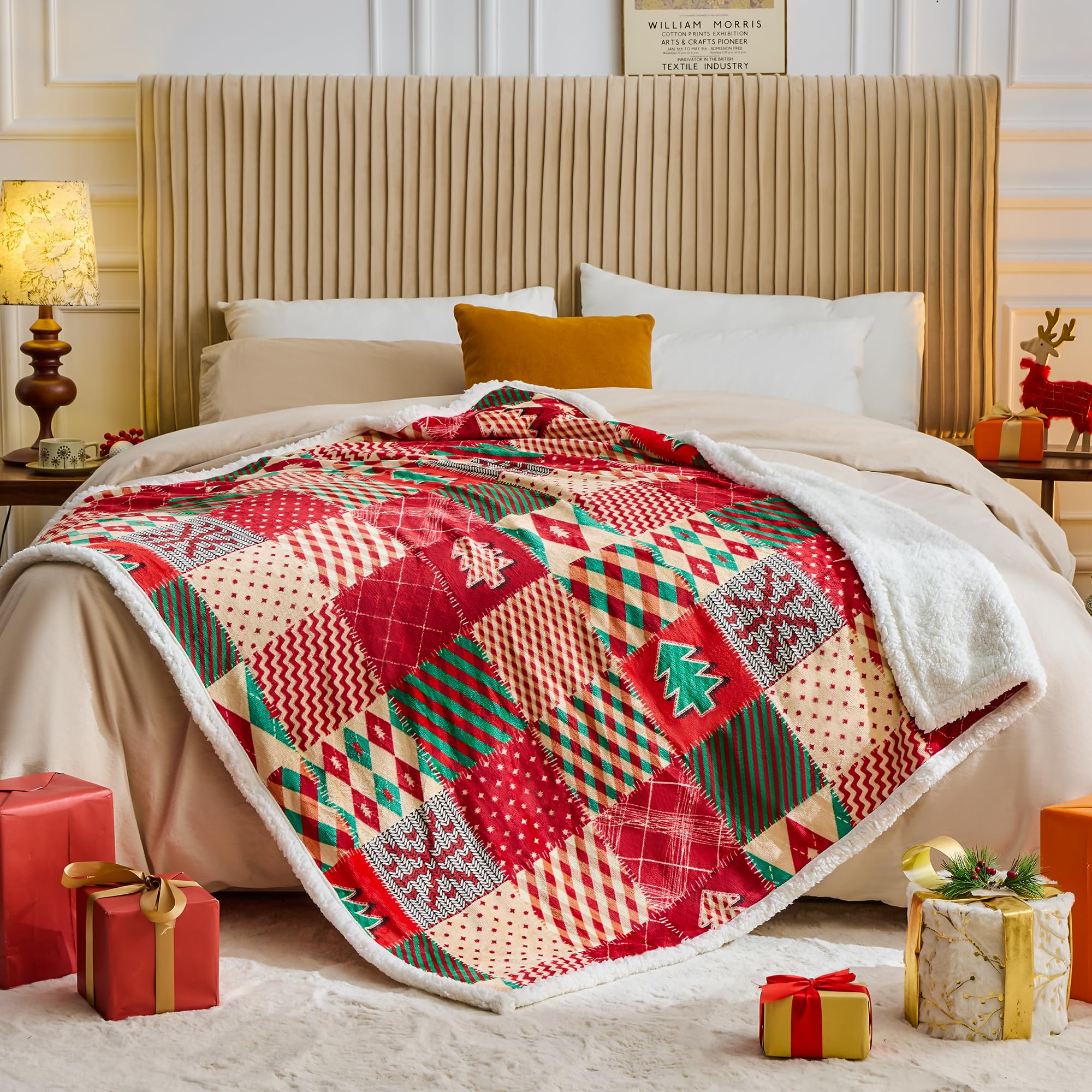 NORD ECO folded throw at bed end offering decorative seasonal layering