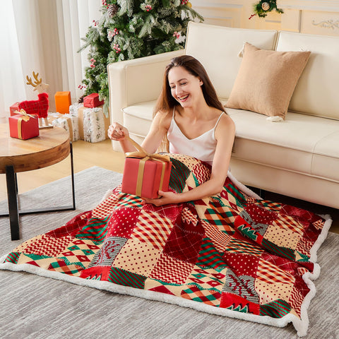 NORD ECO gift-wrapped throw ready to give as a cozy holiday present