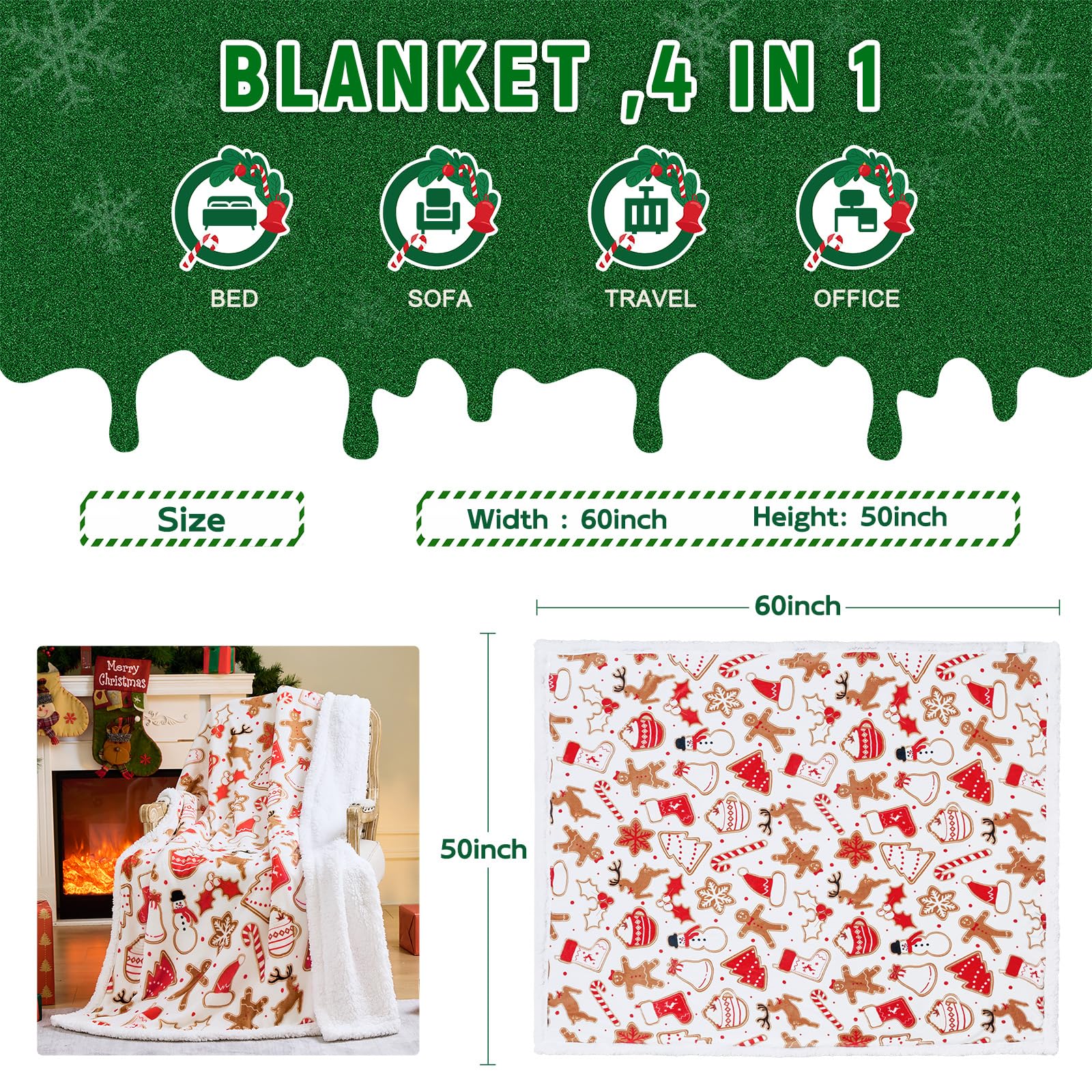 NORD ECO pattern detail with reindeer and snowflakes for holiday style
