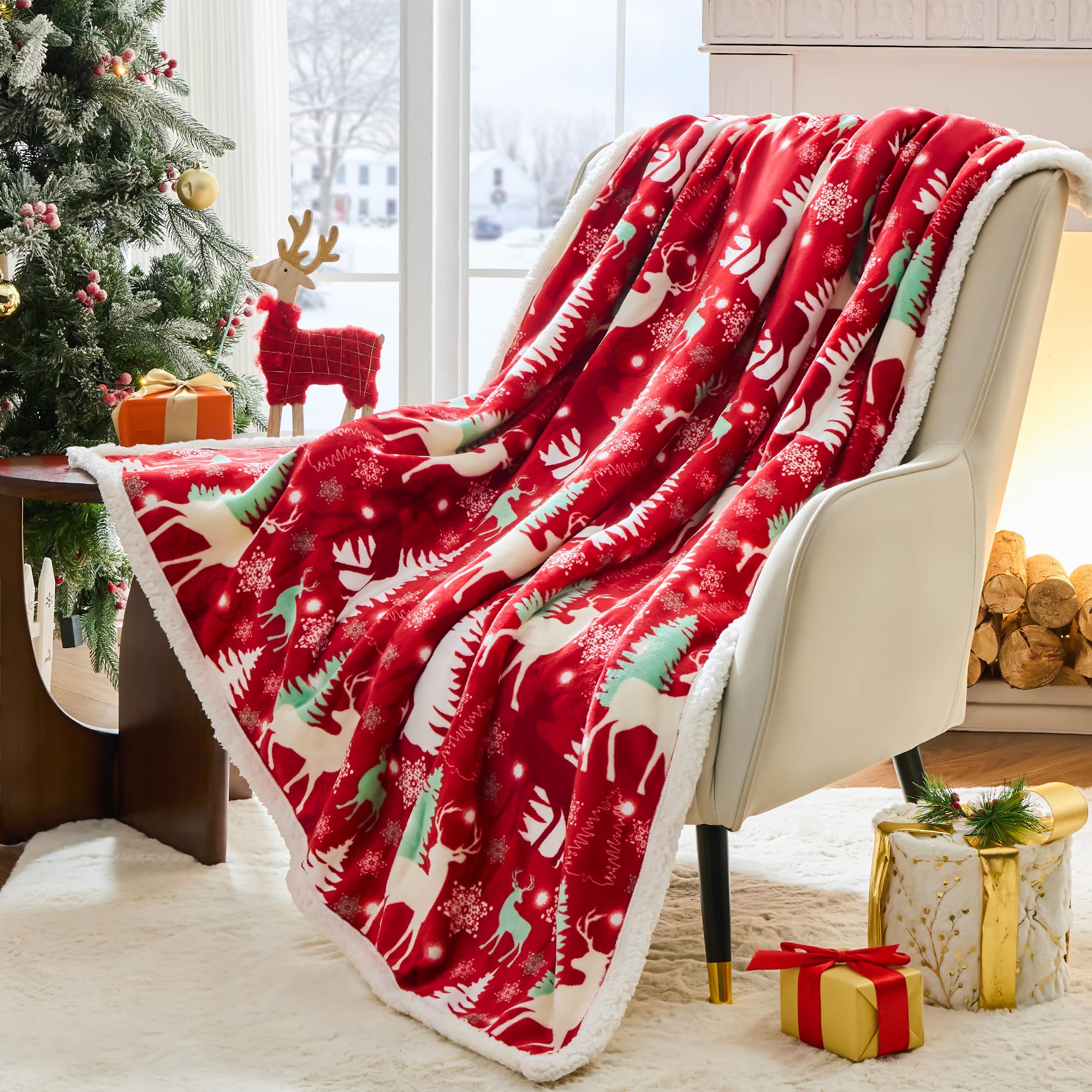 NORD ECO front print showing festive reindeer and snowflakes, adds holiday cheer