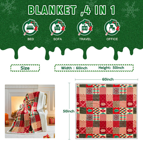 NORD ECO blanket draped over sofa adding holiday warmth and style