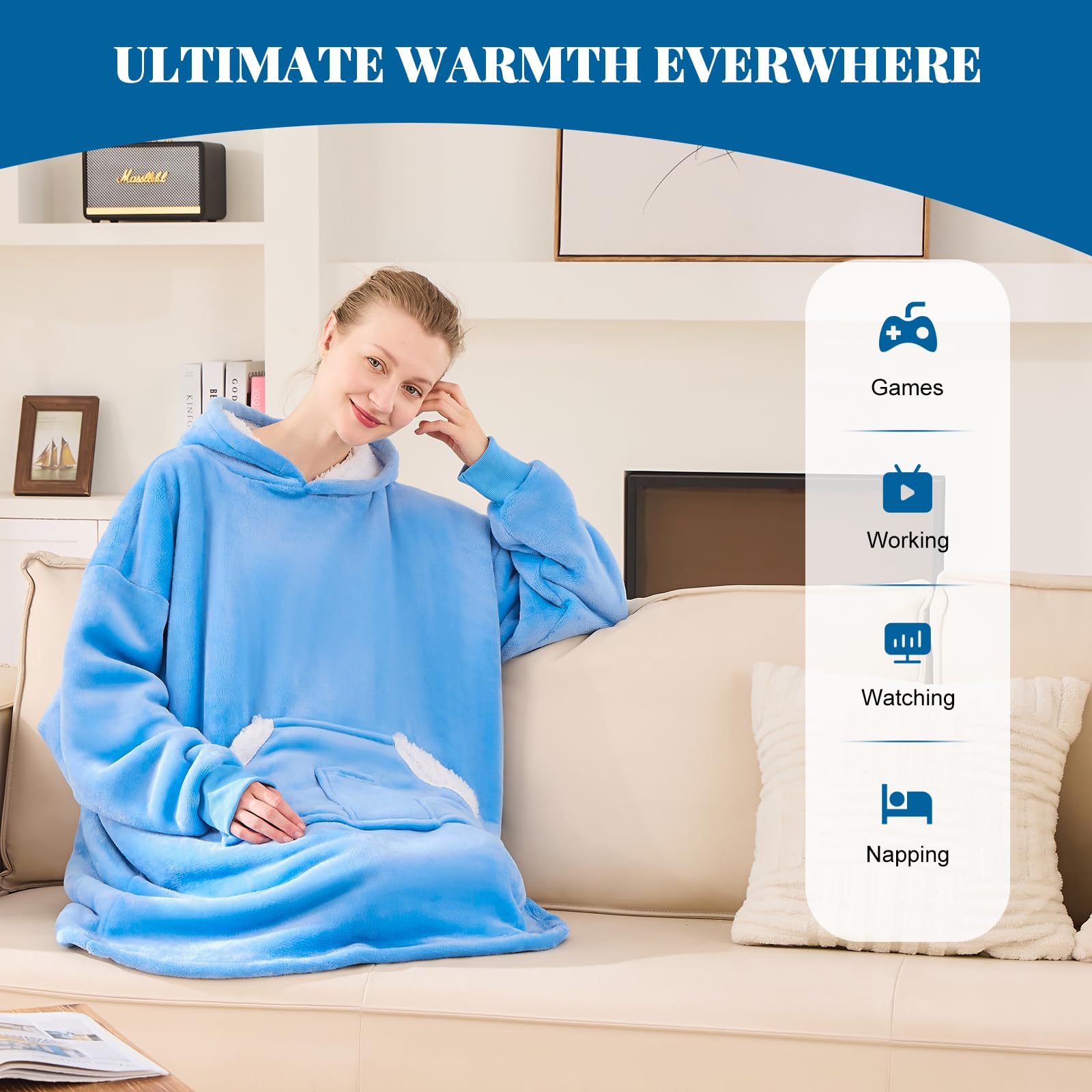 NORD ECO lifestyle on couch demonstrating relaxed use while reading or watching TV