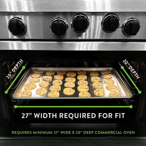 Nordic Ware sheet with baked cookies showing even browning and conductivity benefit