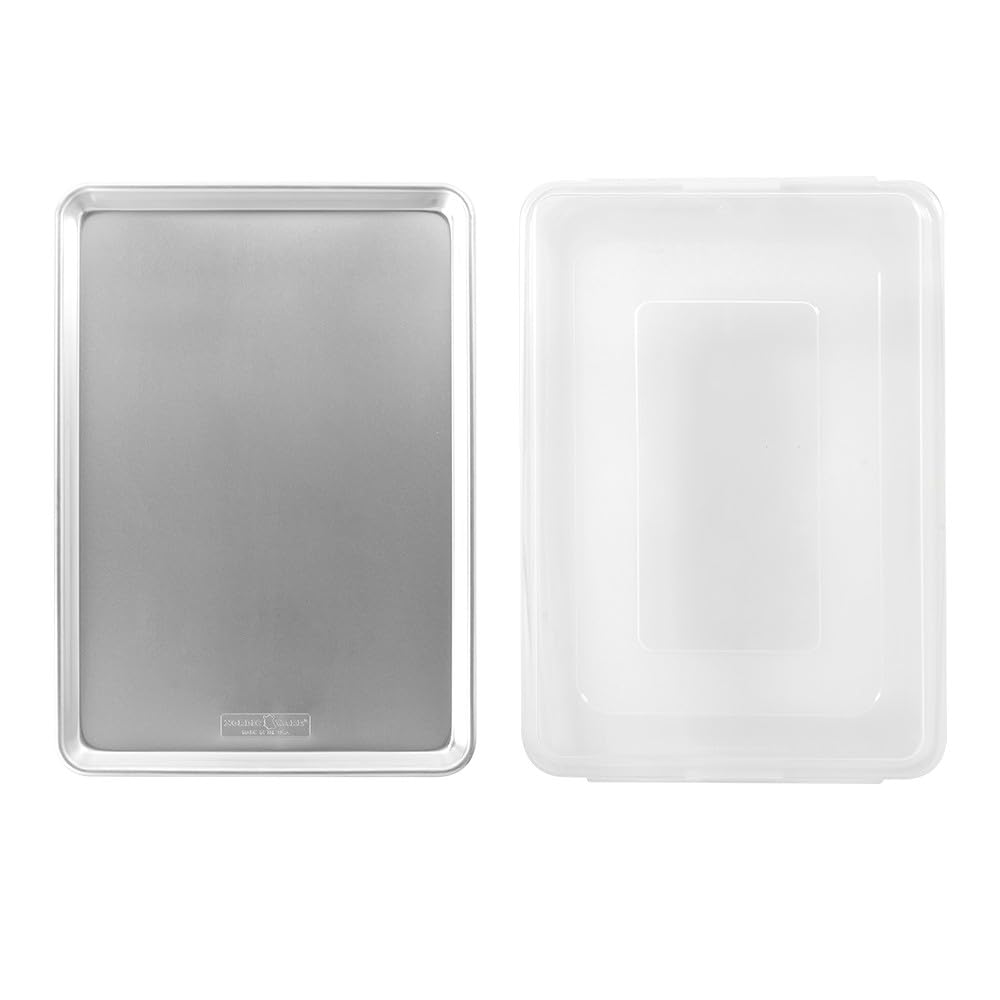 Nordic Ware tray of fresh cookies illustrating even browning and large batch capacity