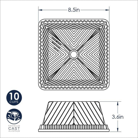 Nordic Ware pan inside oven illustrating oven-safe to 400°F heat performance and stability