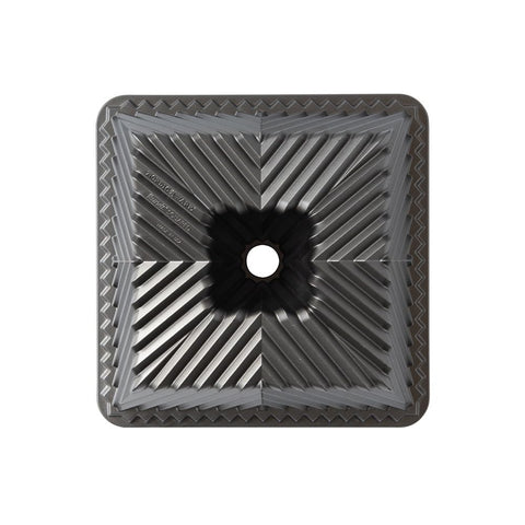 Nordic Ware plated slice of square Bundt cake showcasing clean release and serving ease