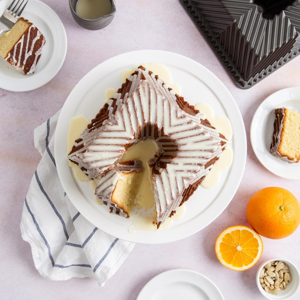 Nordic Ware silicone nonstick surface close-up showing smooth coating for easy cake release