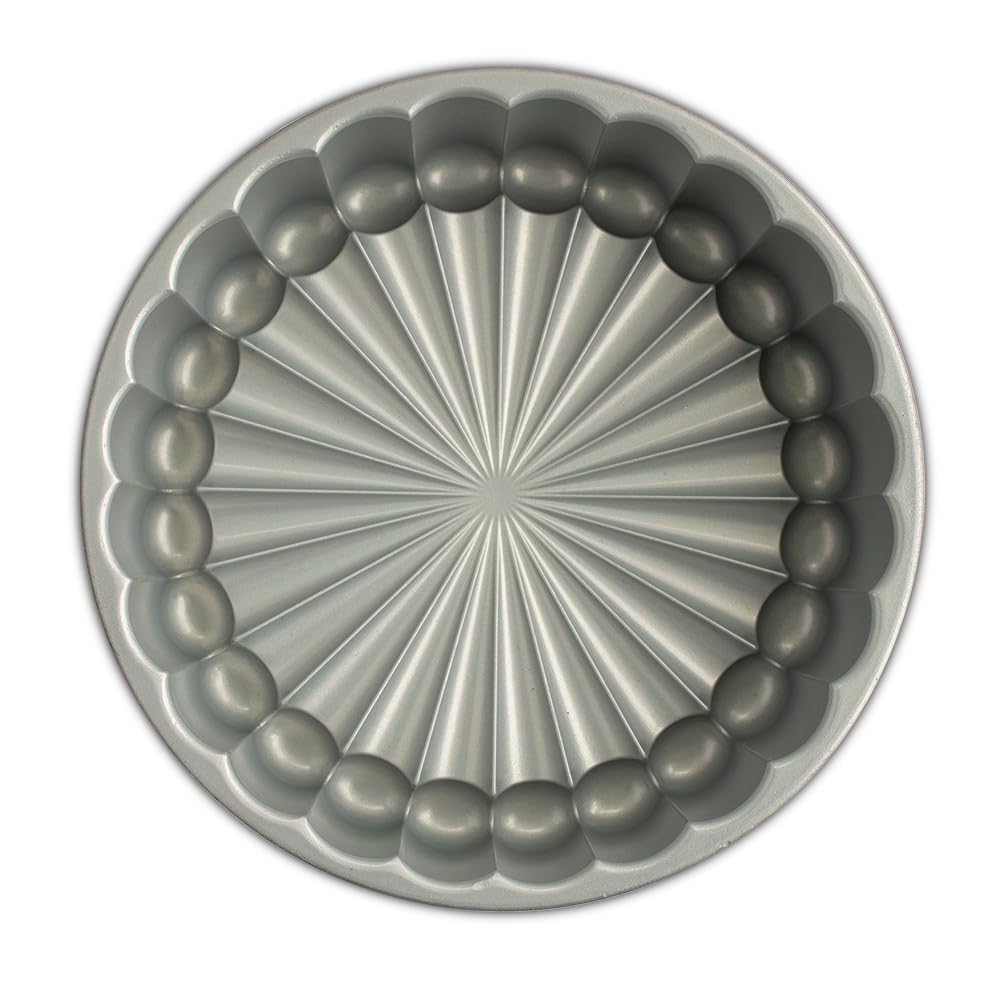 Nordic Ware pan label and manufacturer stamp emphasizing American-made durability