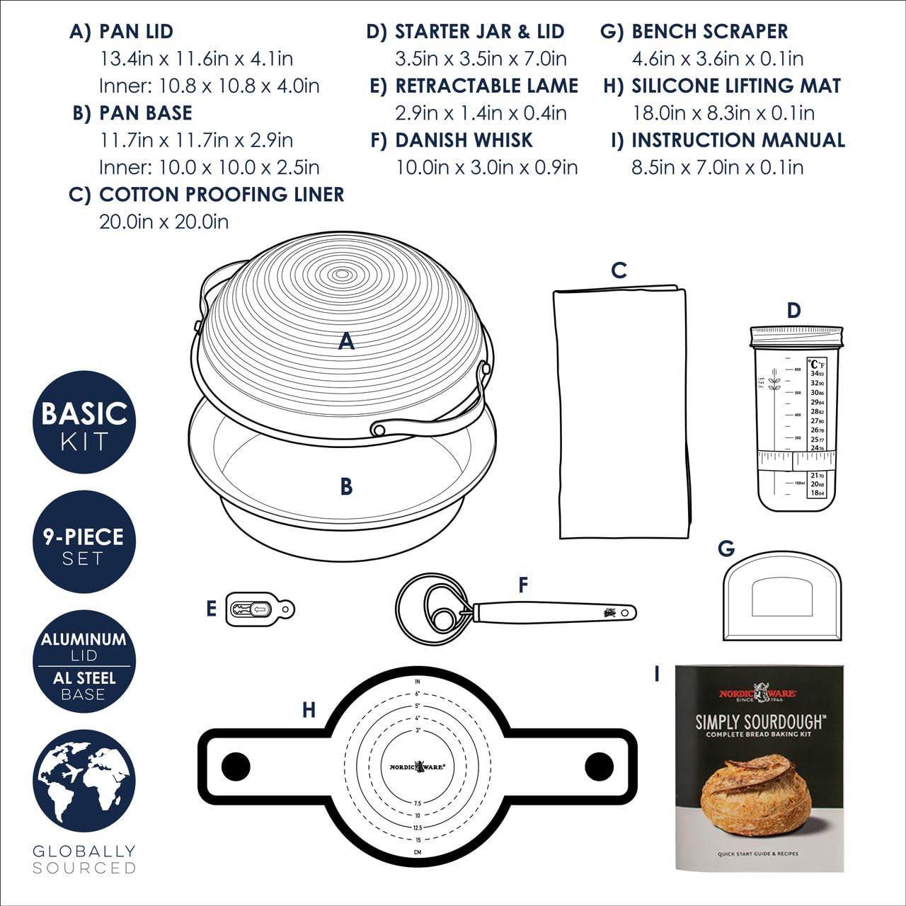 Nordic Ware Danish dough whisk with flexible bench scraper showing efficient mixing and shaping