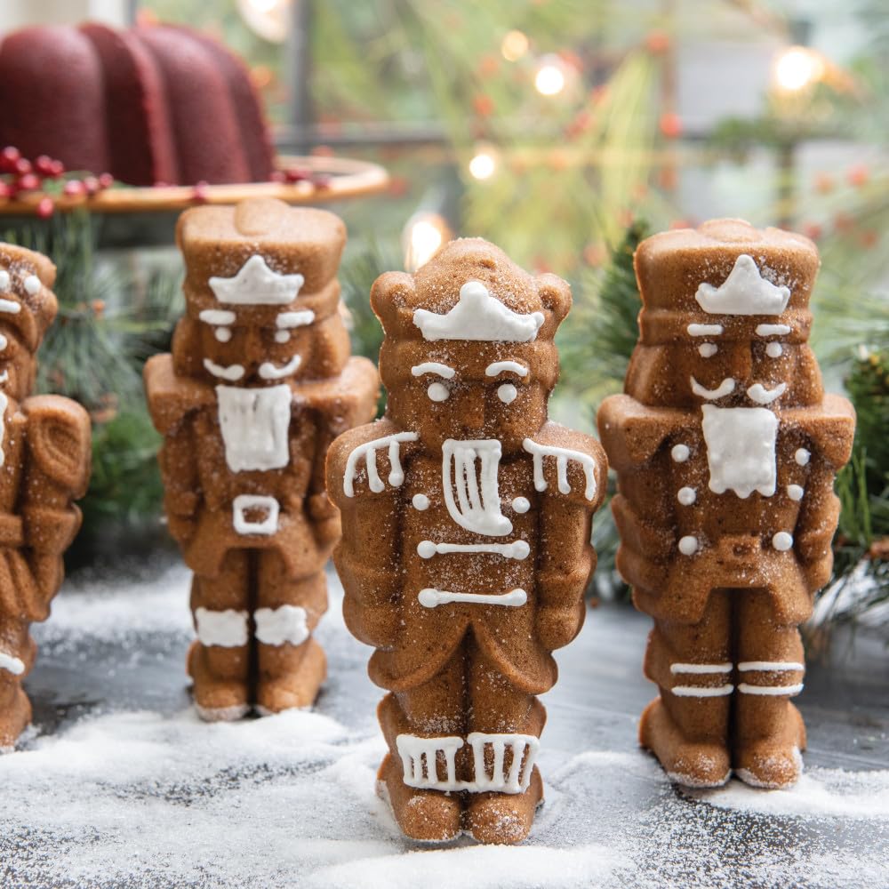Nordic Ware finished decorated cakelets displayed to show intricate molded detail