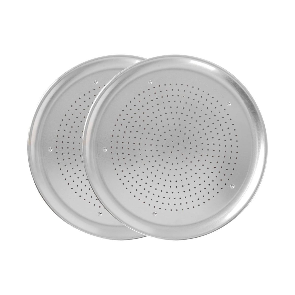 Nordic Ware pans front view showing set of two and large 16-inch size for even baking