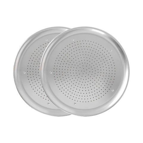 Nordic Ware pans front view showing set of two and large 16-inch size for even baking