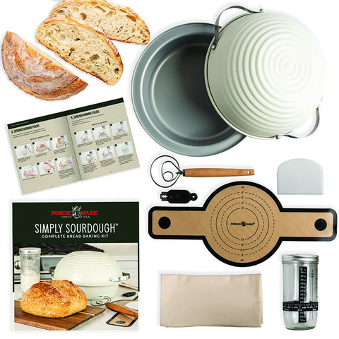 Nordic Ware boxed kit front view showing complete sourdough set and gift-ready packaging