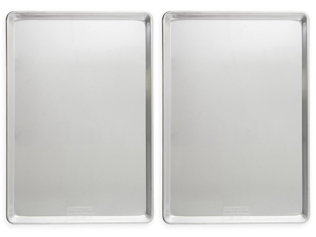 Nordic Ware full sheet front view showing full-size commercial pan benefit