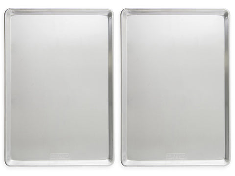 Nordic Ware full sheet front view showing full-size commercial pan benefit