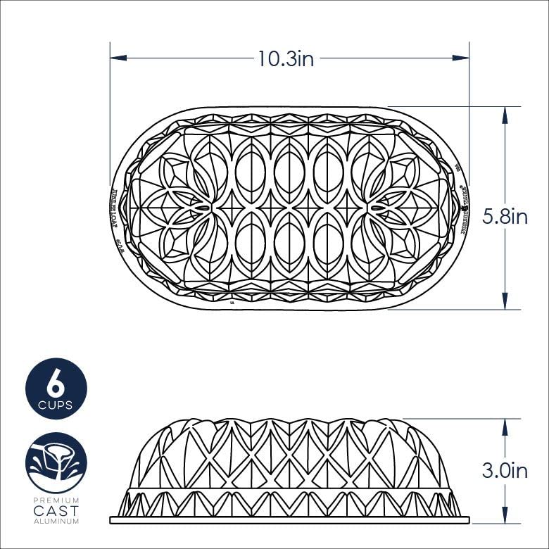 Nordic Ware loaf pan inside oven demonstrating oven-safe up to 400°F benefit