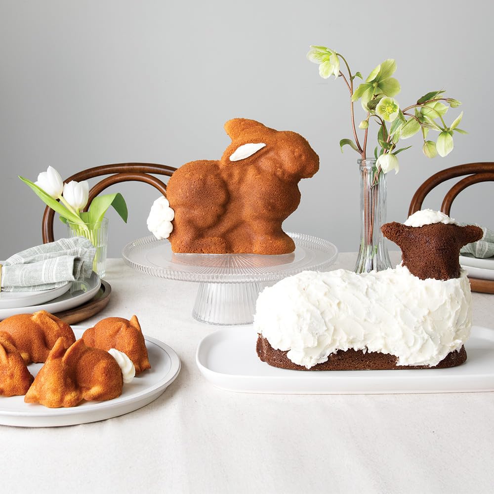 Nordic Ware decorating ingredients by lamb cake showing creative texture options