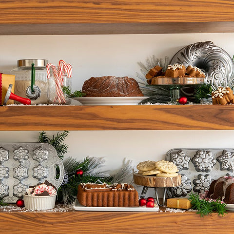 Nordic Ware Bundt in kitchen setting suggesting festive serving and entertaining use