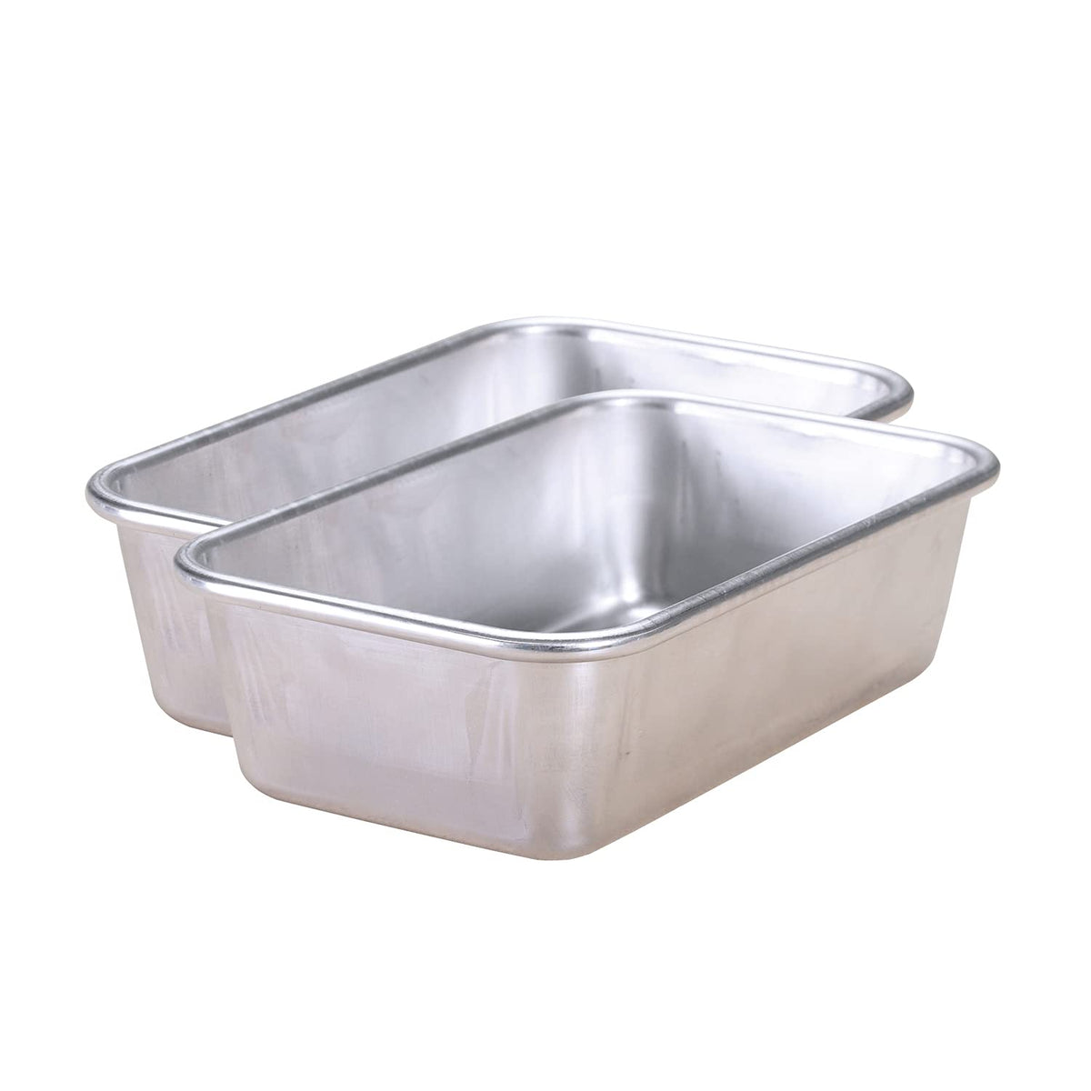 Nordic Ware loaf pan front view showing durable natural aluminum and capacity benefit