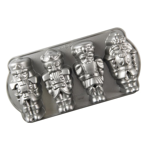 Nordic Ware front view showing nutcracker shapes and durable finish for consistent results