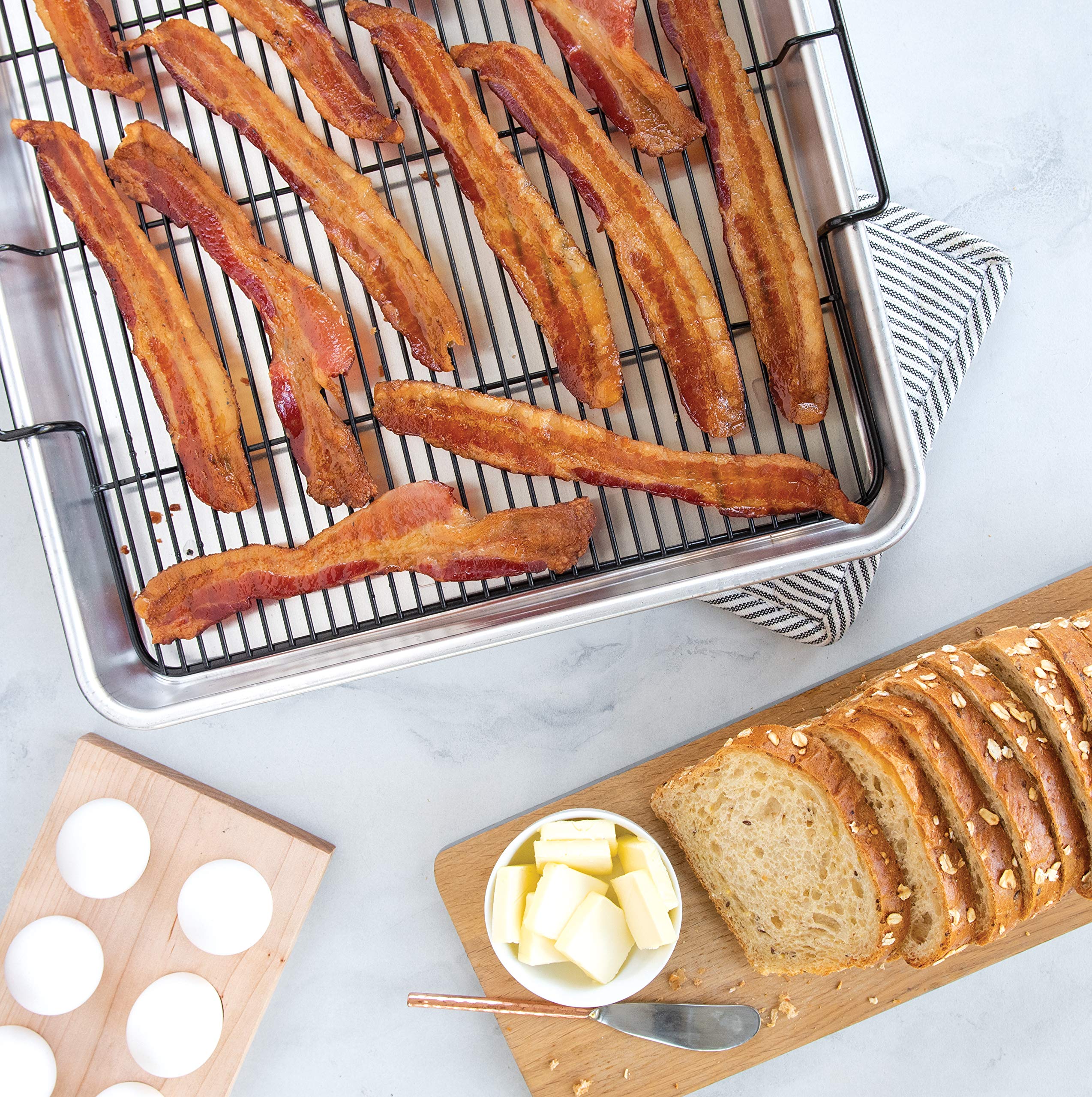 Nordic Ware stored in cabinet showing compact storage benefit