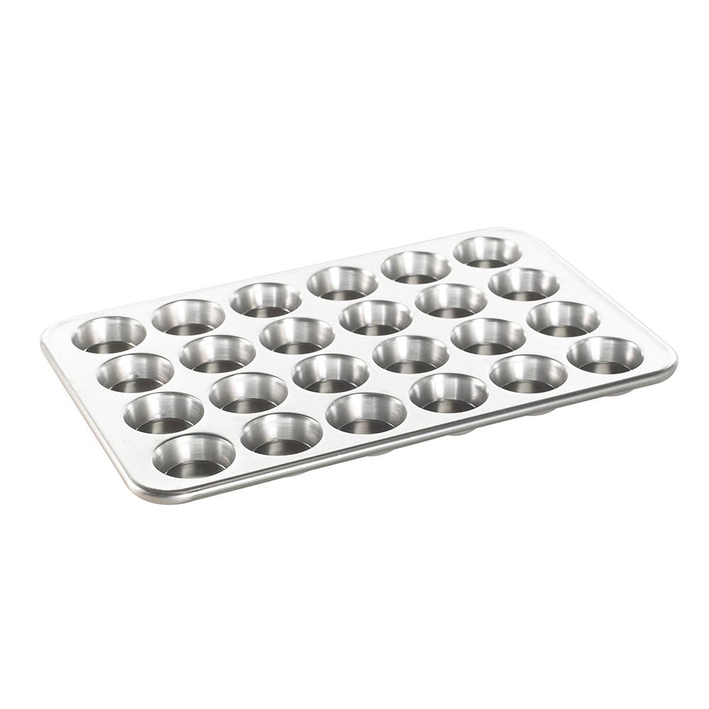 Nordic Ware front view showing 24-cup layout and durable finish for consistent baking