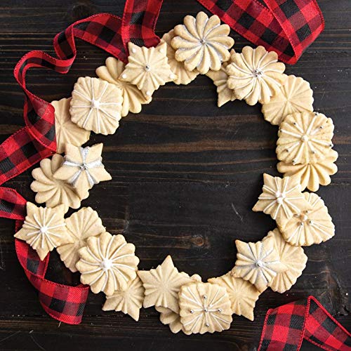 Nordic Ware plated glazed stamped cookies styled for gifting, highlighting decorative finish with minimal effort