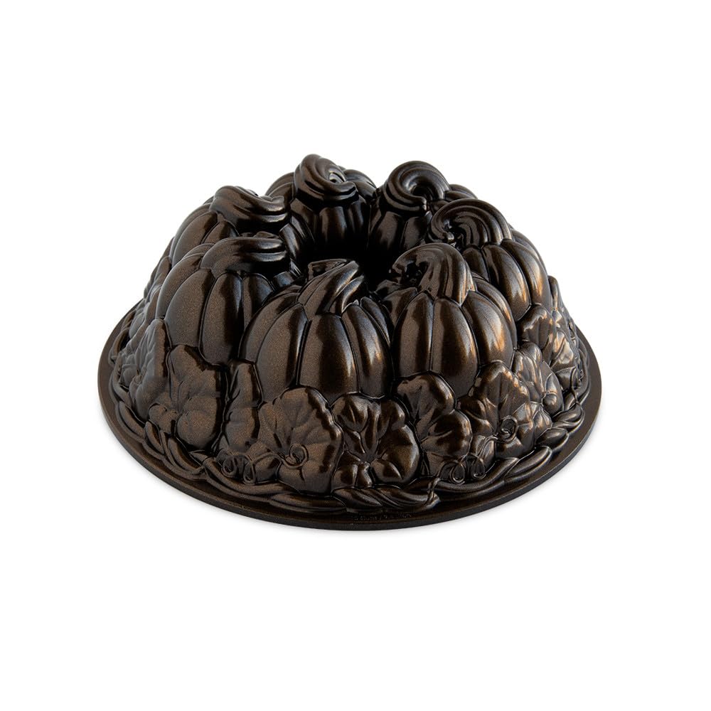 Nordic Ware pumpkin patch front view showing pumpkin design and durable finish