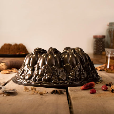 Nordic Ware label close-up highlighting American-made craftsmanship and nonstick coating