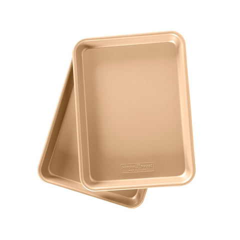 Nordic Ware close-up of gold nonstick interior for easy release