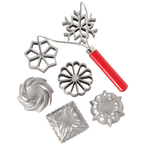Nordic Ware close-up of cast-aluminum rosette forms showing crisp detail and reliability