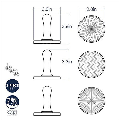 Nordic Ware stamp beside ruler to show 3-inch cookie size and scale
