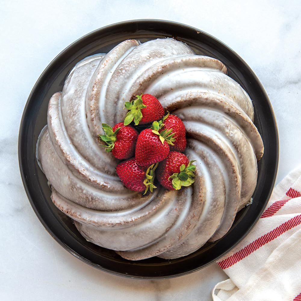 Nordic Ware close-up of swirl ridges showing fine detail capture and decorative finish
