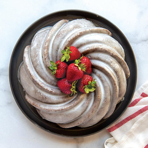 Nordic Ware close-up of swirl ridges showing fine detail capture and decorative finish